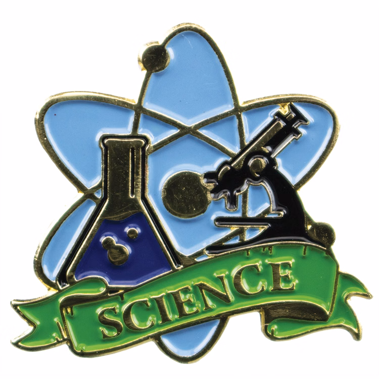 Educational Lapel Pin- Science (1-1/8")