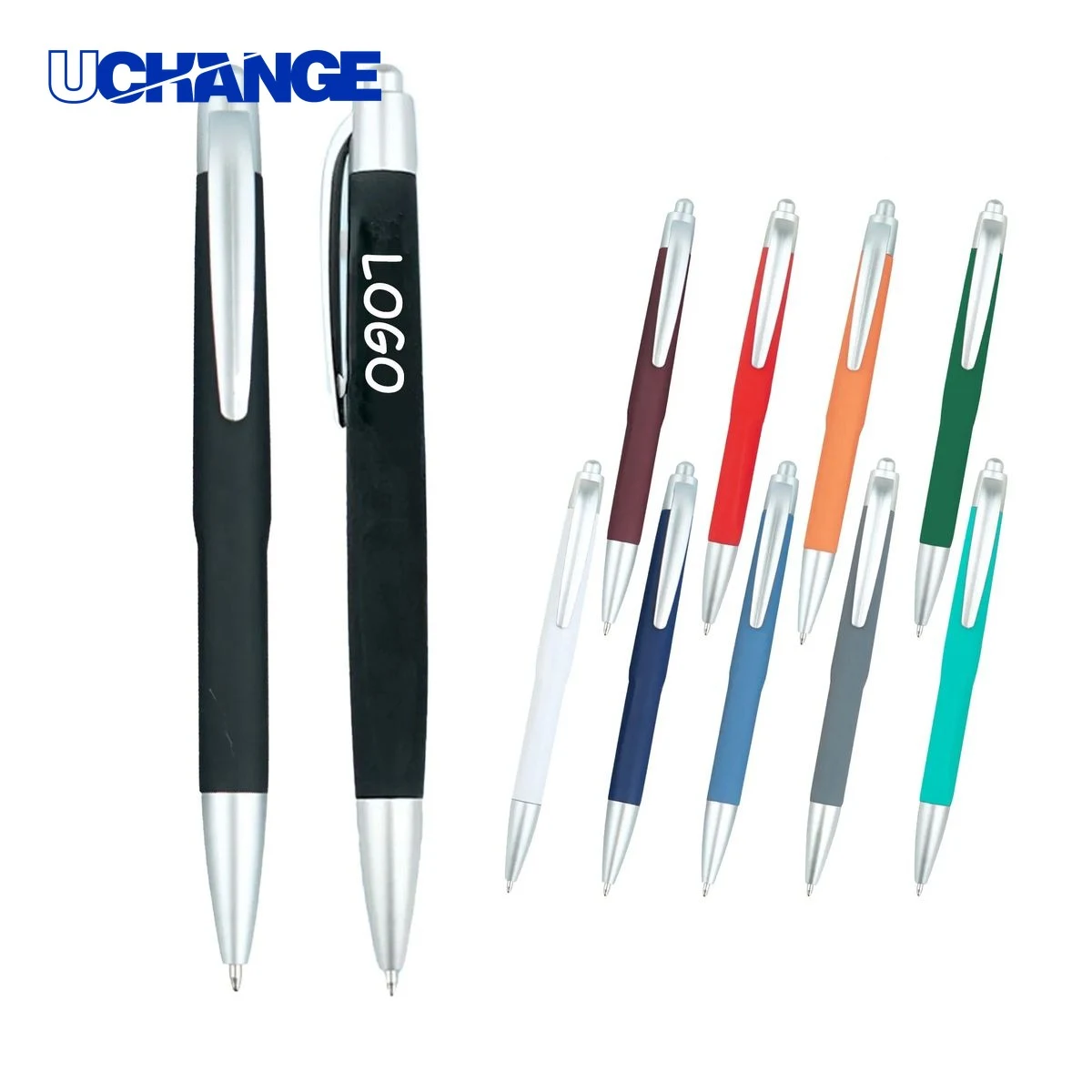 Ballpoint Pen With Soft Touch Click Metal for Comfort, custom pen with logo imprint 1