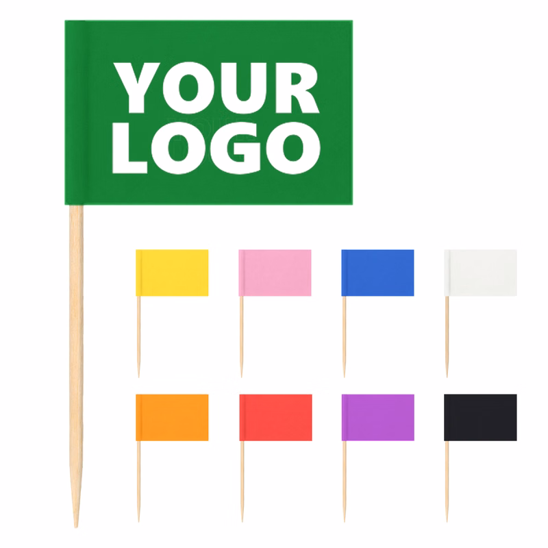 Rectangular Paper Toothpick Flag