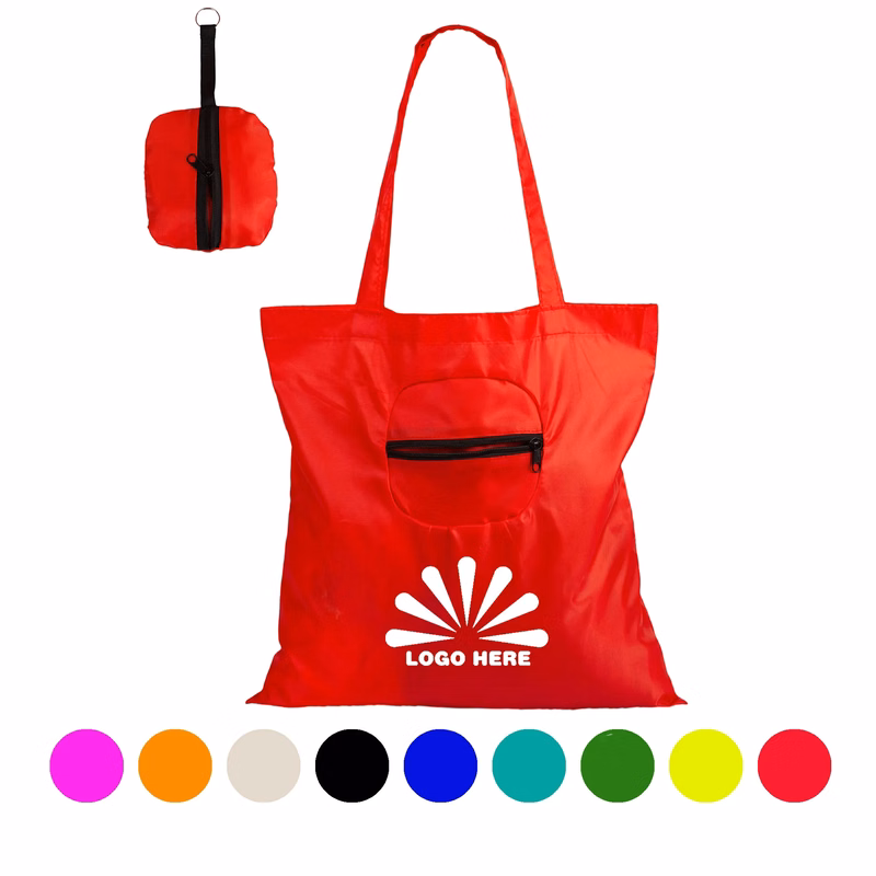 Foldable Portable Shopping Bag With Customizable Logo