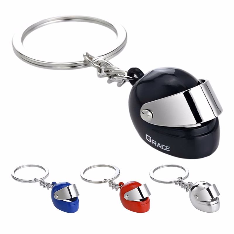 3D Zinc Alloy Motorcycle Helmet Key chain