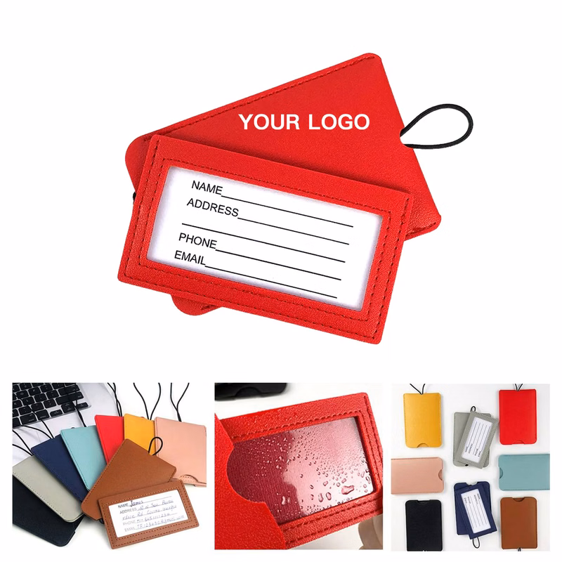 Compact PU Luggage Tag With ID Window
