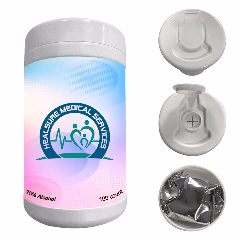 100 CT. ALCOHOL WET WIPES IN CANISTER