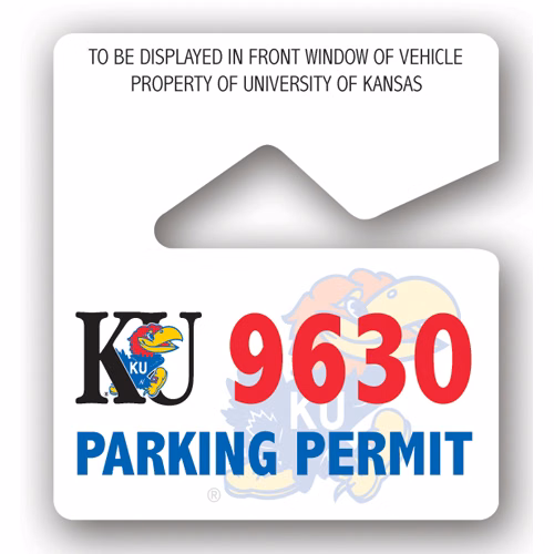 USA Made Laminated Parking Permit | Rear View Mirror Hanger  Rectangle (2.75" x 3")