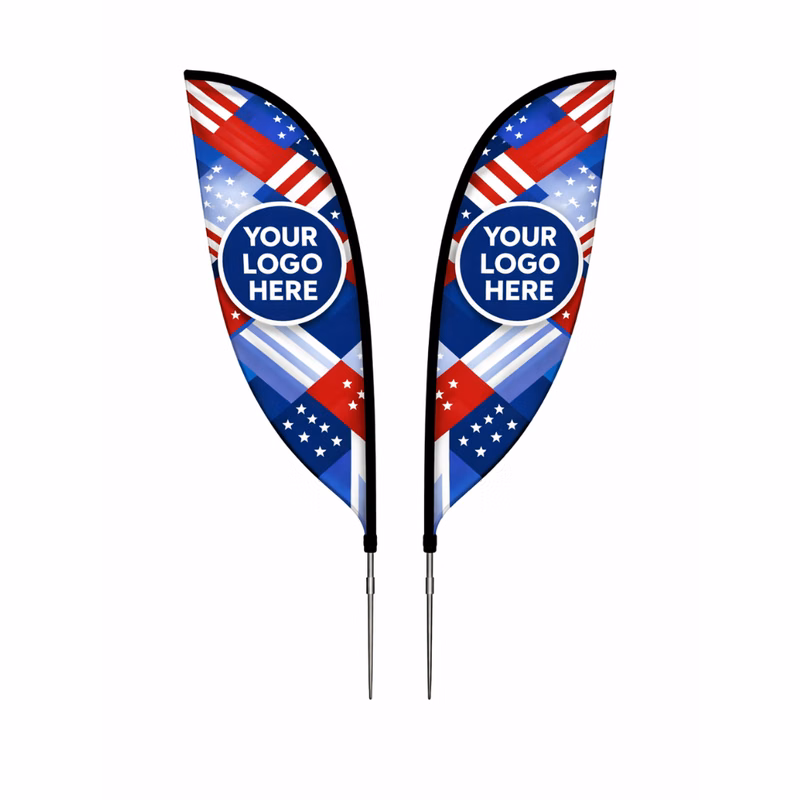 14' Shaped Double Sided Tear Drop Flag