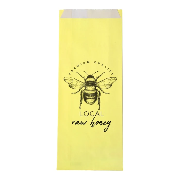 One-color Colored Paper Bag Yellow (5" x 12" x 2") 1