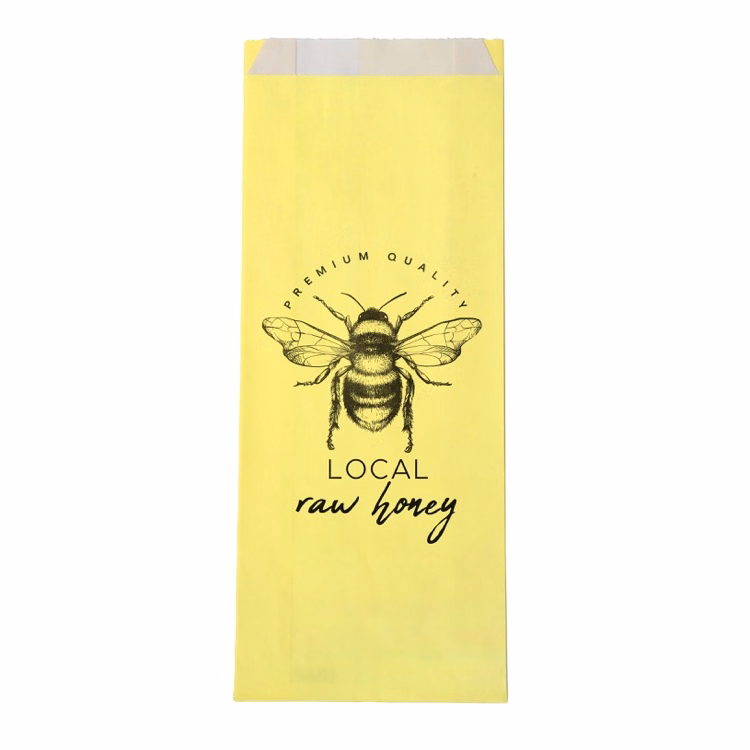 One-color Colored Paper Bag Yellow (5" x 12" x 2")