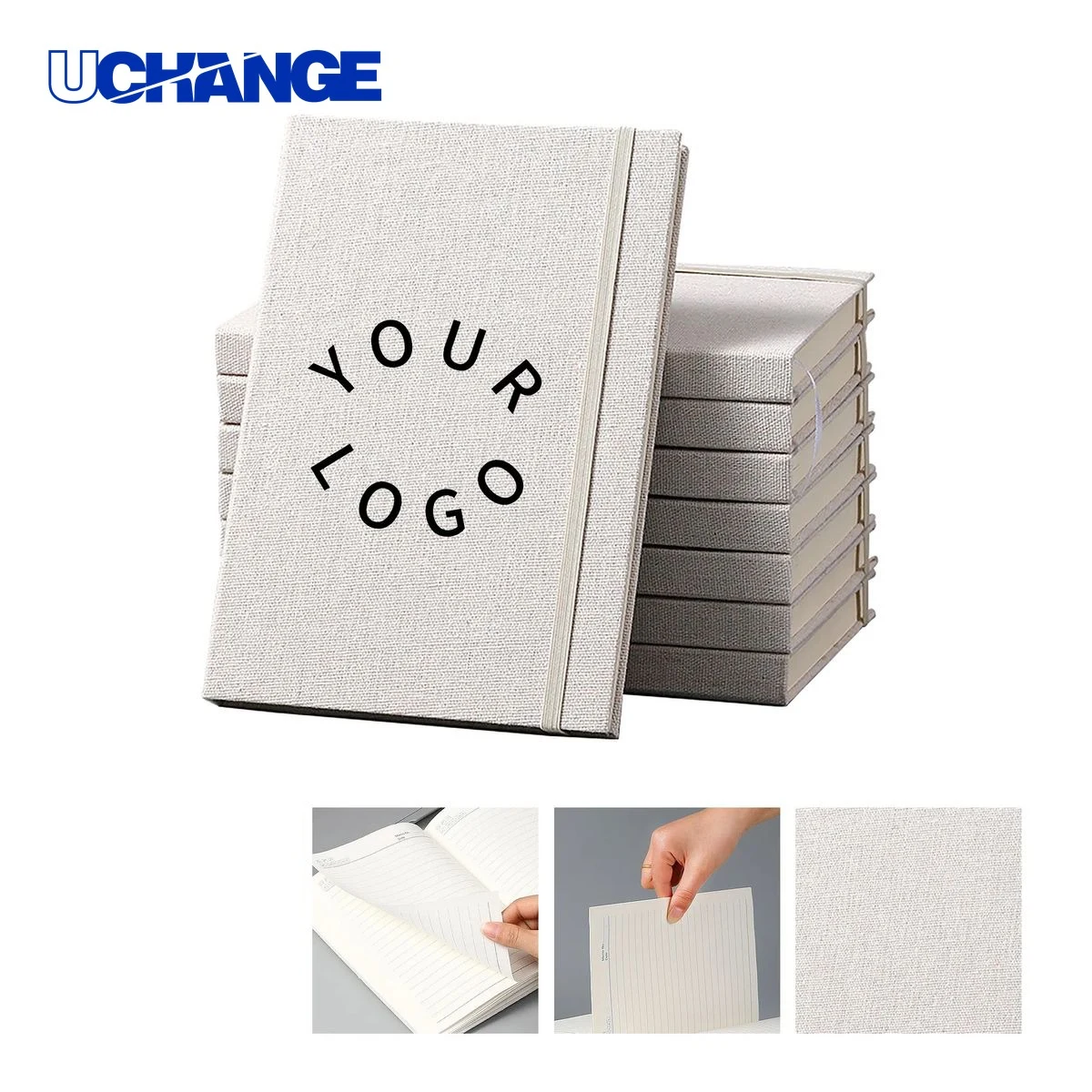 Custom A5 Notebook Gift Set with Linen Cover for Corporate Gifts 1