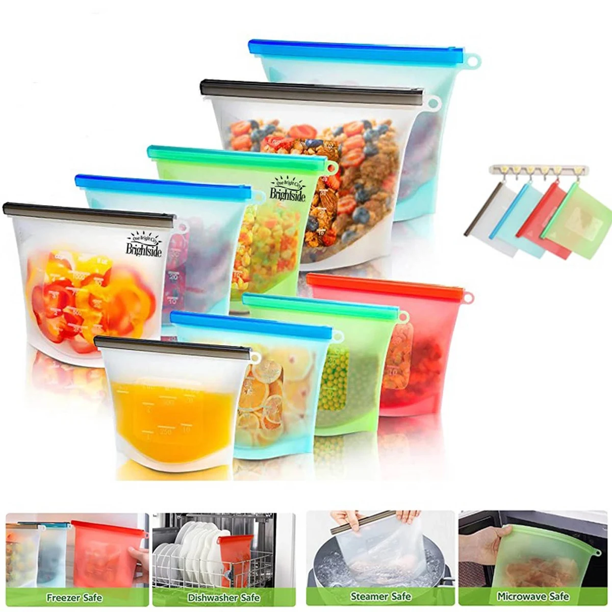 Silicone Reusable Food Fresh Preserving Bags 1