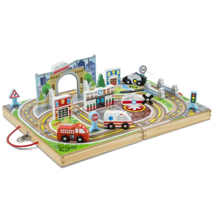 Melissa & Doug Portable Town Playset - 18 Pieces 1