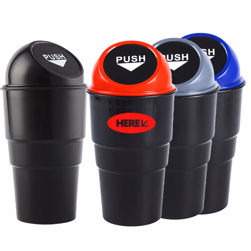Car Trash Can Compact Cup Holder Leakproof