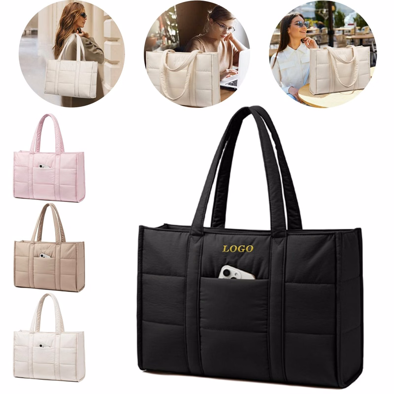Laptop Puffer Tote Bag