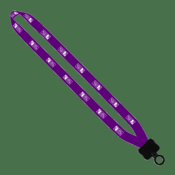 5/8" Tubular Lanyard with Plastic Clamshell & O-Ring 1