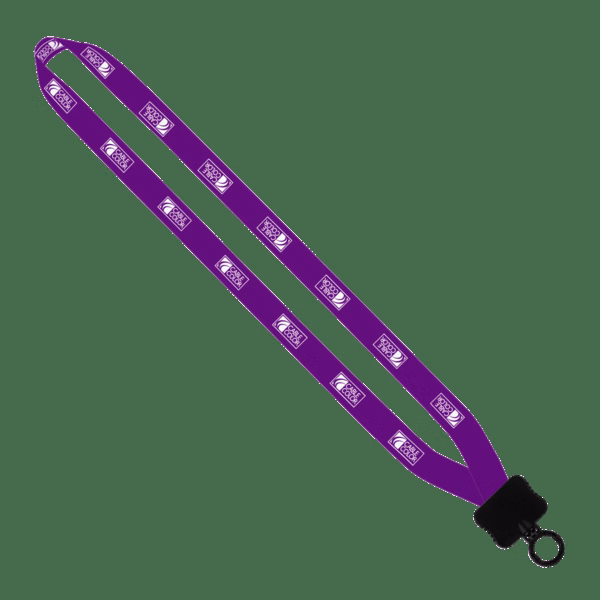 5/8" Tubular Lanyard with Plastic Clamshell & O-Ring