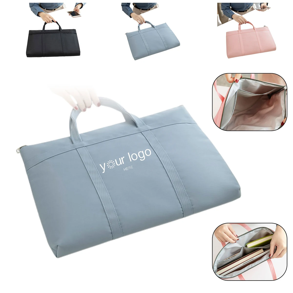 Portable Zipper Bussiness Briefcase Bag 1