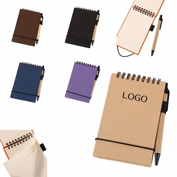 Mini Flip-Up Pocket Notepad with Pen