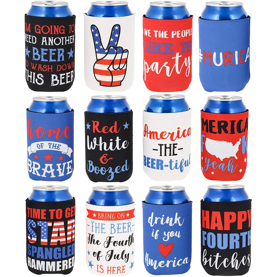 12OZ Full Sublimation Insulated Neoprene Beer Sleeve Covers 1