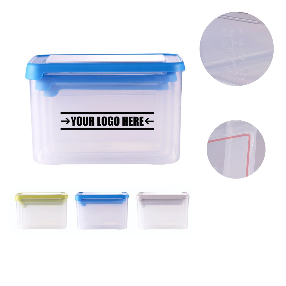 3-Piece Transparent Lunch Boxes Food Storage Containers 1