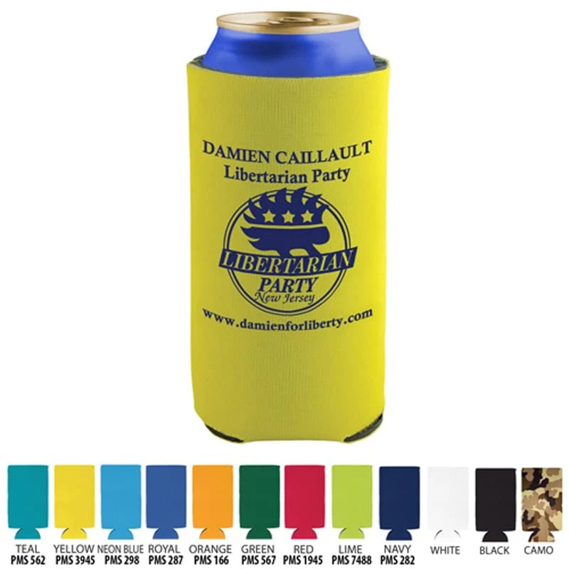 16 oz Tall Boy Pocket Can Coolie - 3 Side Imprint Included! 1