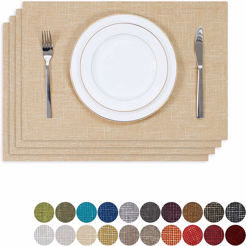 Pure European Linen Placemats Of Dining Room Moq 10Pcs