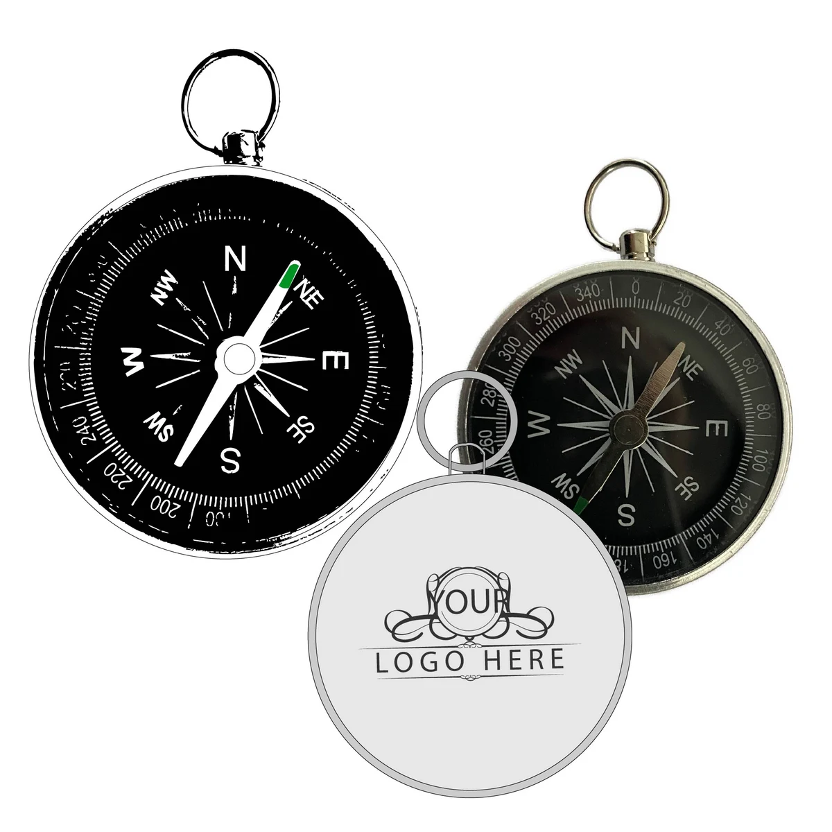 Black Aluminum Compass 1