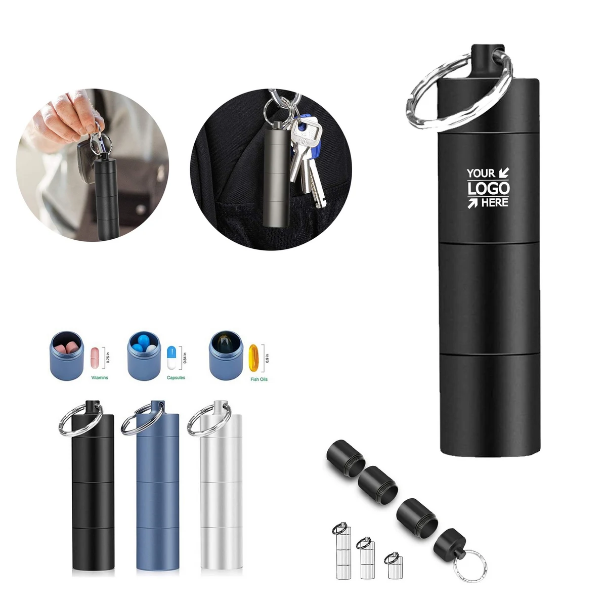 Detachable Aluminum Pill Box 1