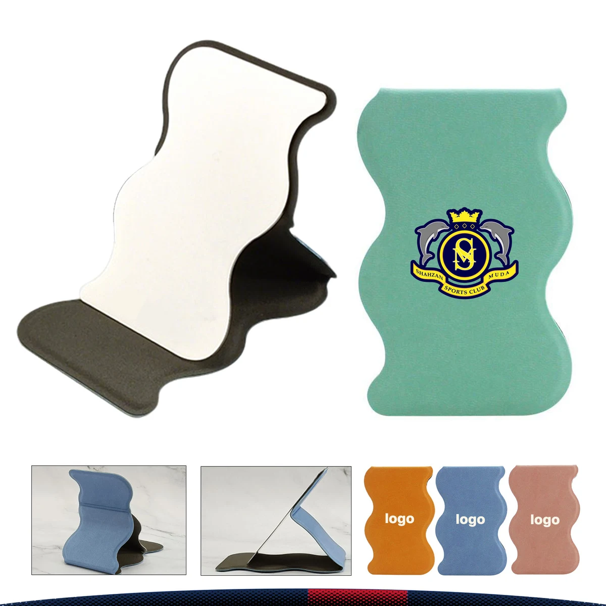 Evola Wave-Shaped Foldable Makeup Mirror 1