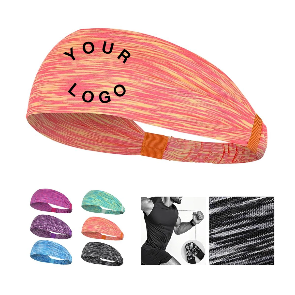 Customizable Workout Headband for Exercise and Sports 1