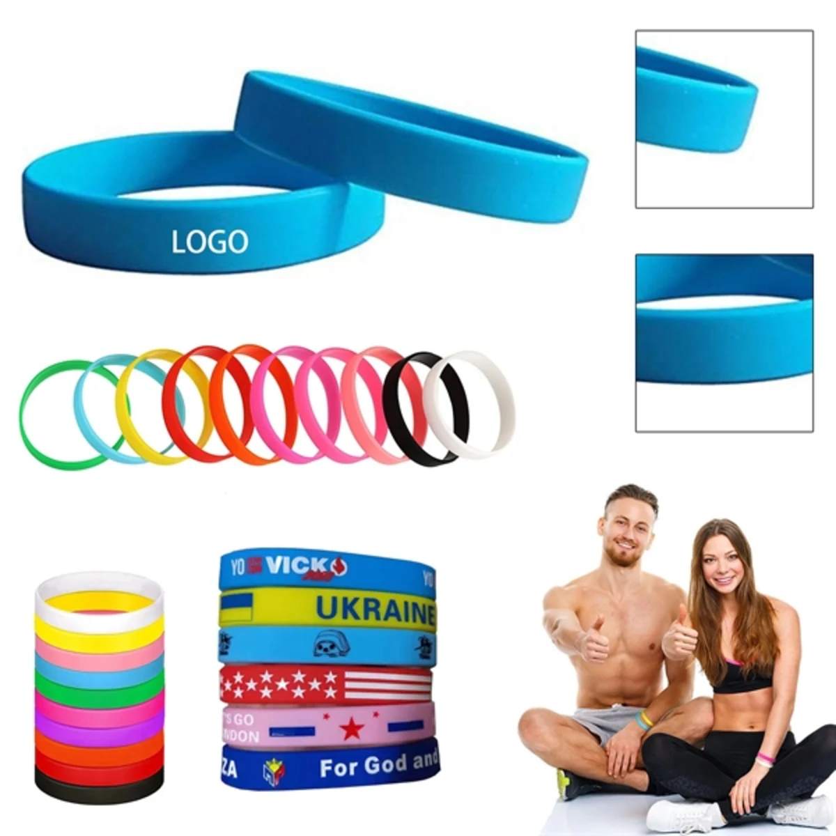 Silicone Wristband Rubber Bracelet 1