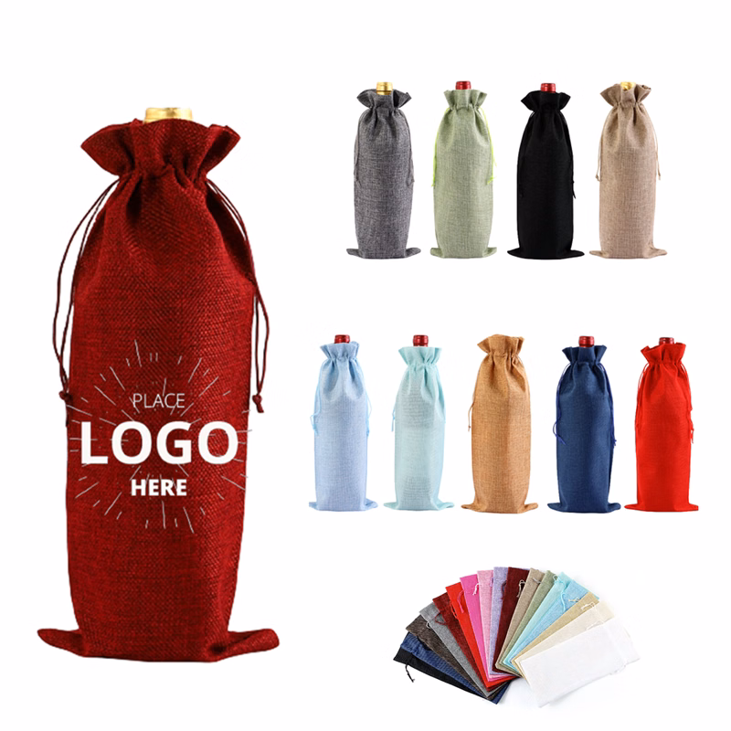 Reusable Linen Wine Bag