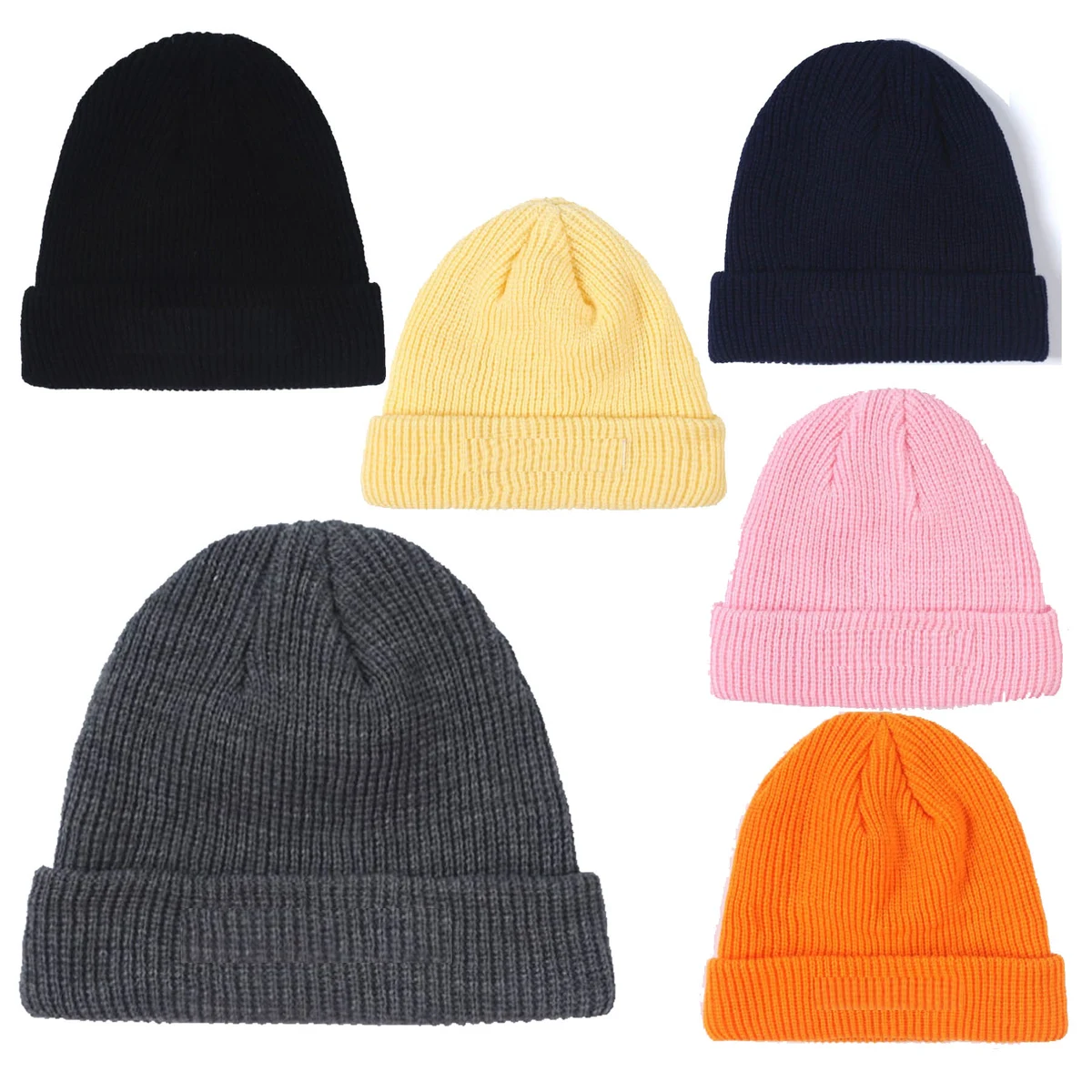 Acrylic Rib Knit Beanie with Cuff 1