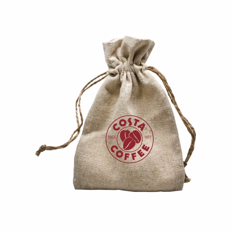 Natural Linen Bag with Hemp Cord