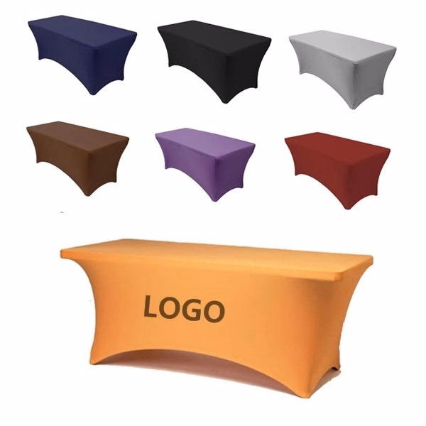 3-Sided Full Color Printed Spandex Tablecover - 8' STANDARD