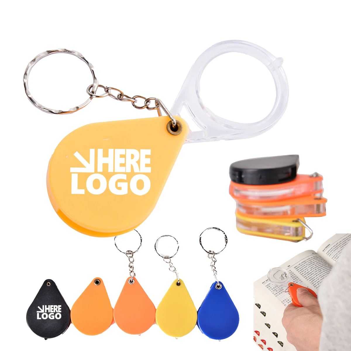 MOQ 20 Pocket Magnifying Glass Keychain 5x 1