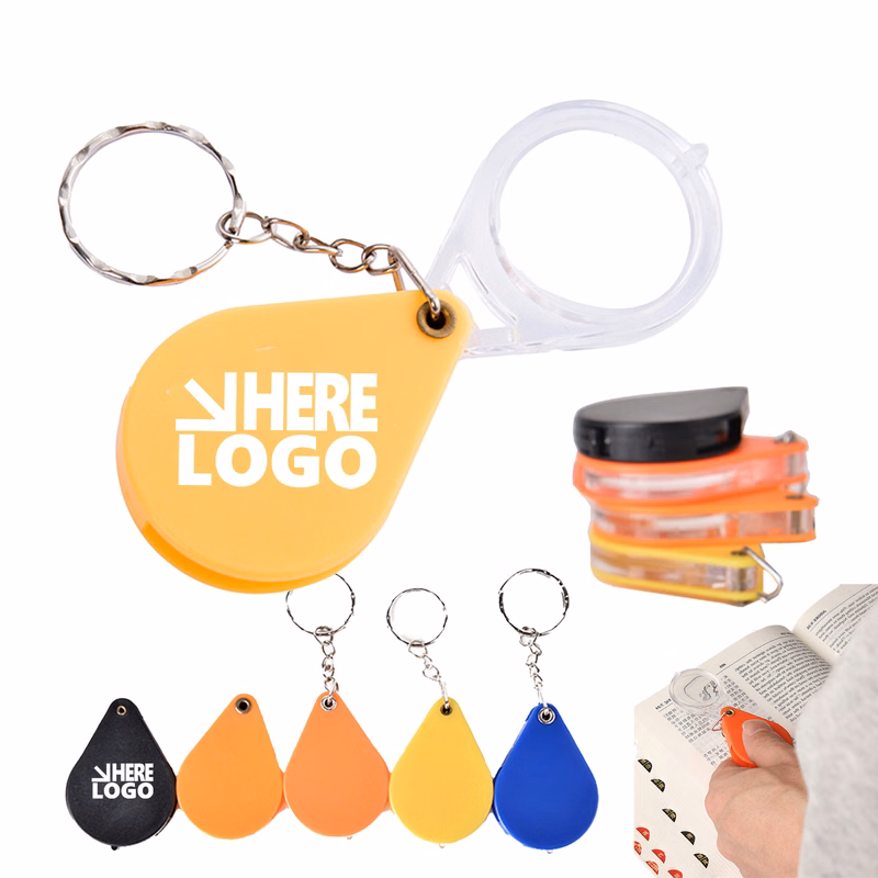 MOQ 20 Pocket Magnifying Glass Keychain 5x
