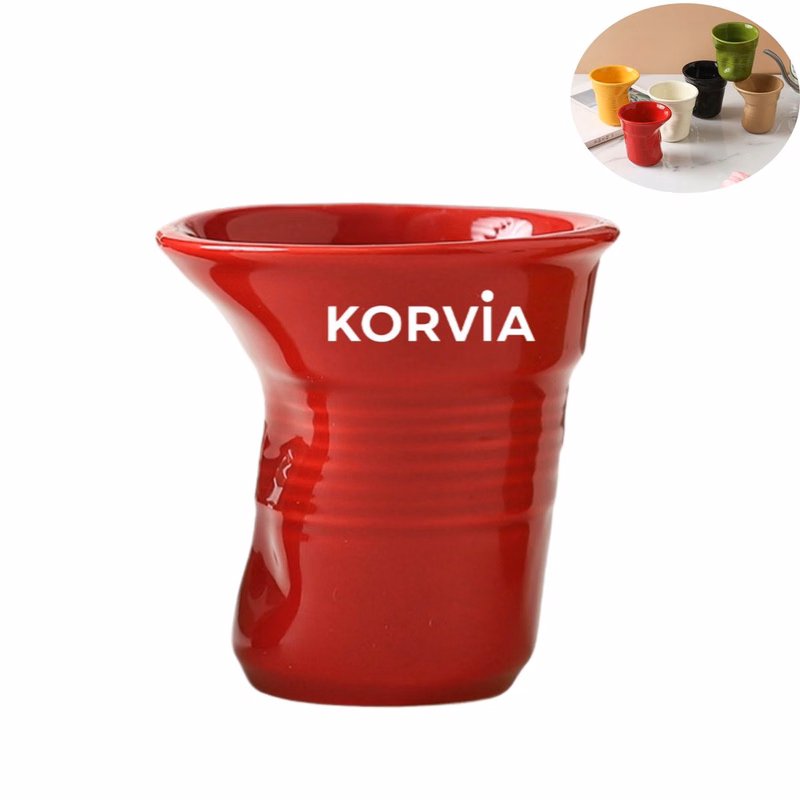 Textured Ripple Ceramic Tumbler Cup