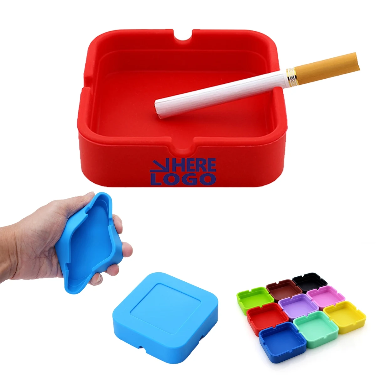 Suqare Silicone Ashtray MOQ 100 1