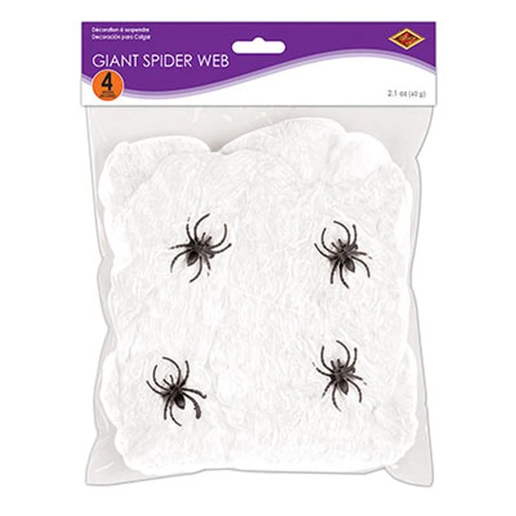 Giant Spider Web w/ 4 Spiders 1