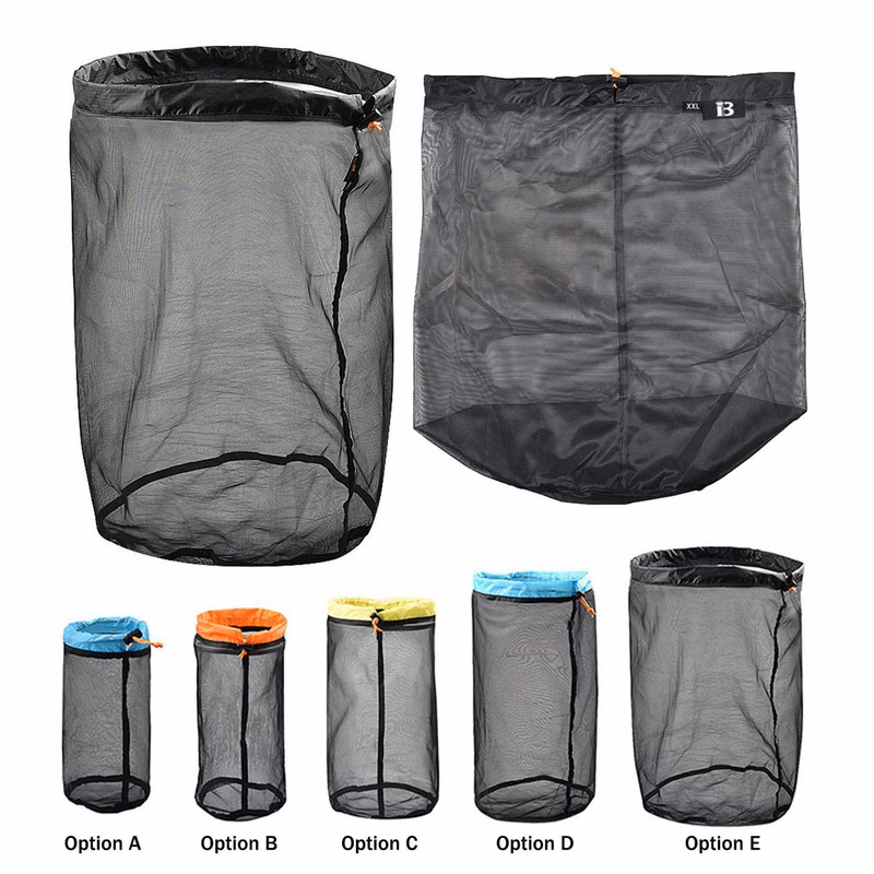 Lightweight Travel Nylon Mesh Drawstring Storage Bag