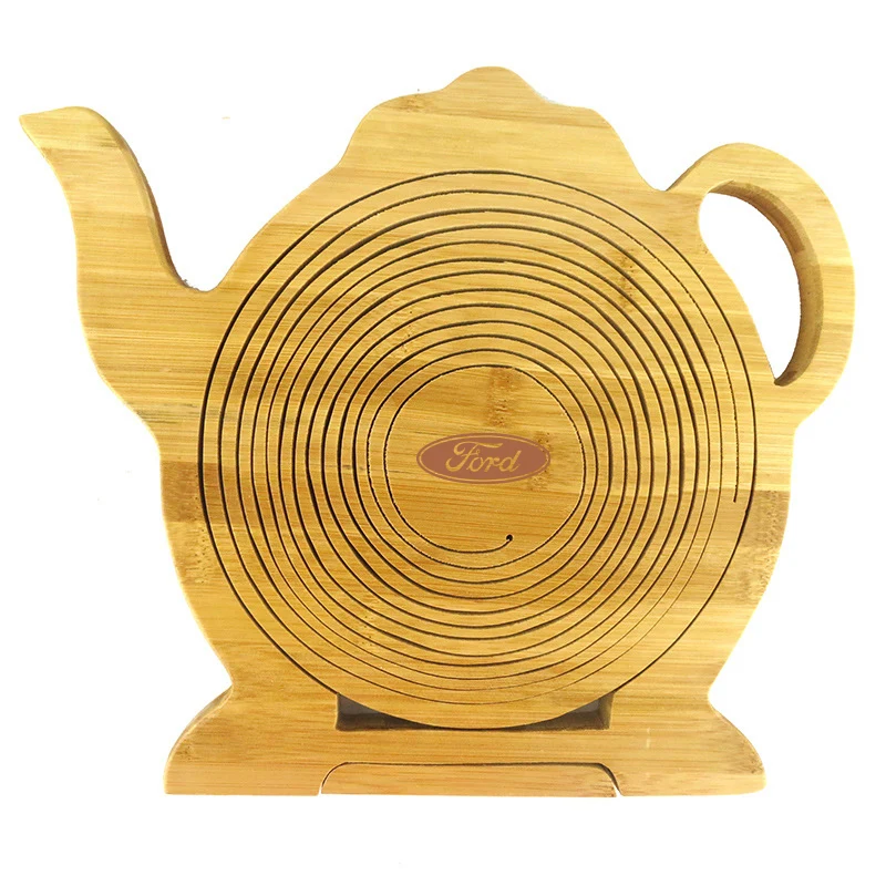 Foldable Bamboo Teapot-Shaped Apple Fruit Basket 1
