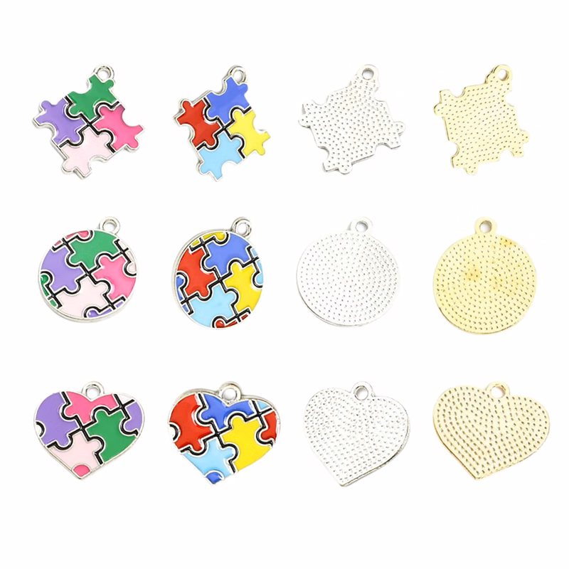 Autism Awareness Puzzle Pendant