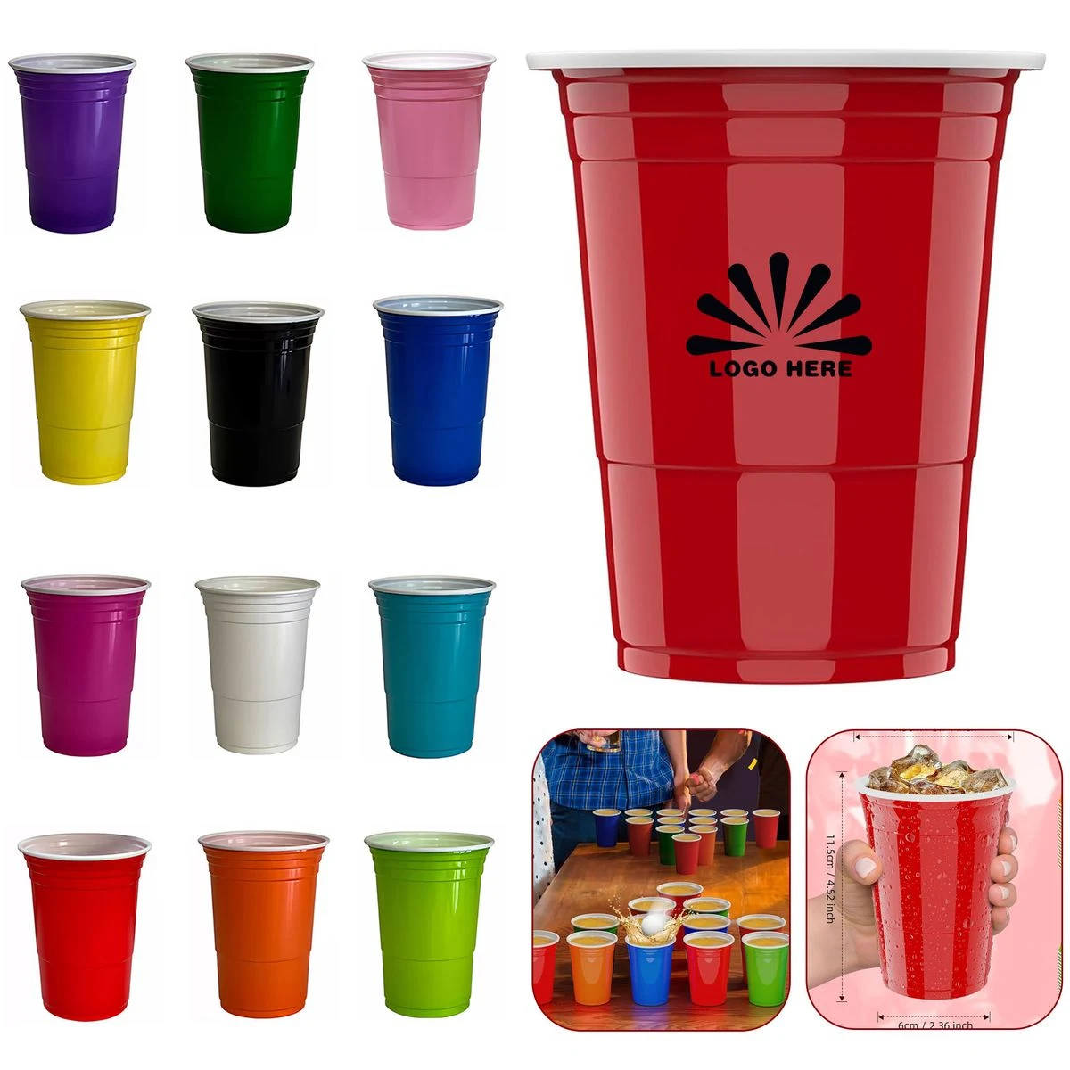 MOQ50 16 Oz Disposable Plastic Party Cups 1