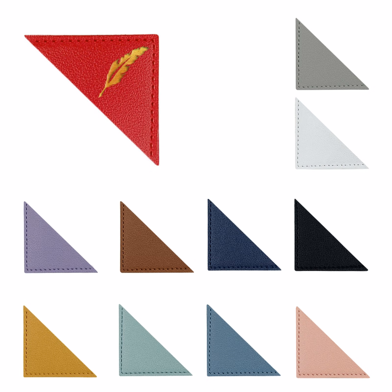 1.38in PU Leather Triangle Bookmark