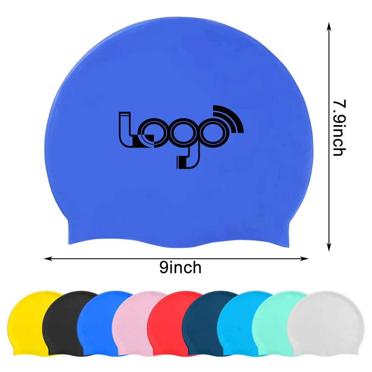 Silicone Waterproof Swim Cap Elastic Non Slip 1