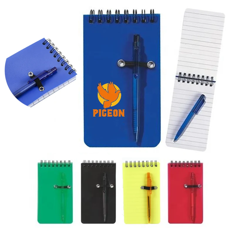 Custom Logo Advertising PP Coil Notebook With Pen 1