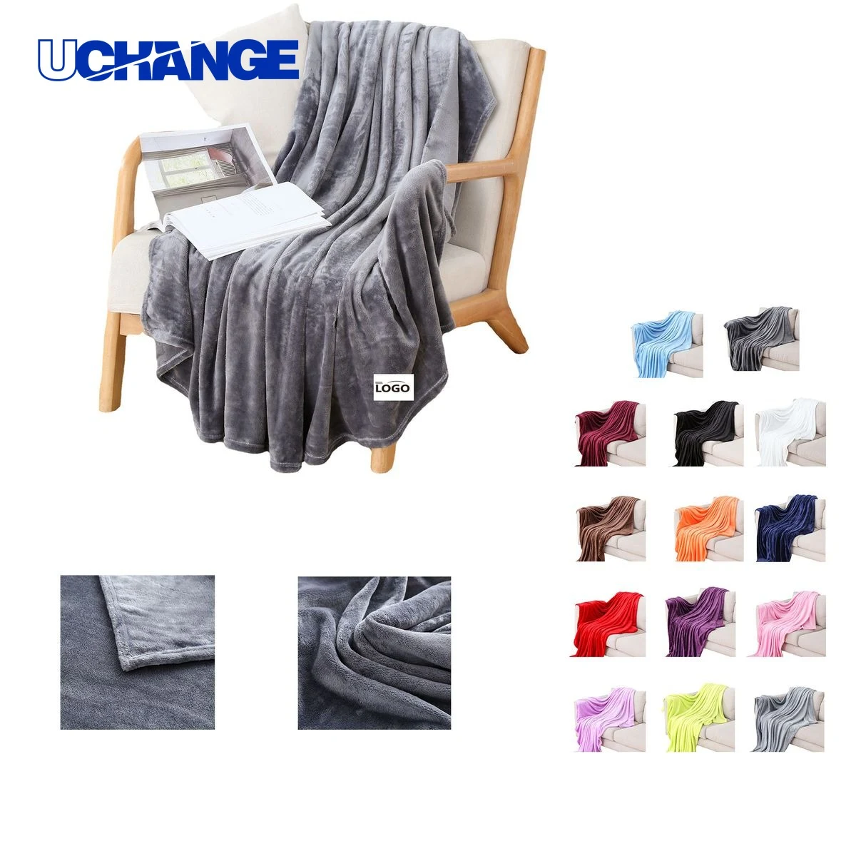 Interwoven Sofa Fleece Blanket 1