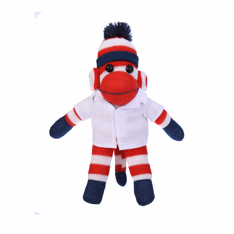 Patriotic Sock Monkey in Doctor Jacket