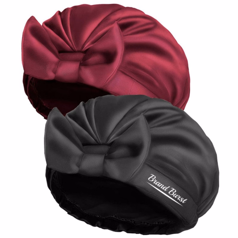 Solid Color Bow Shower Cap