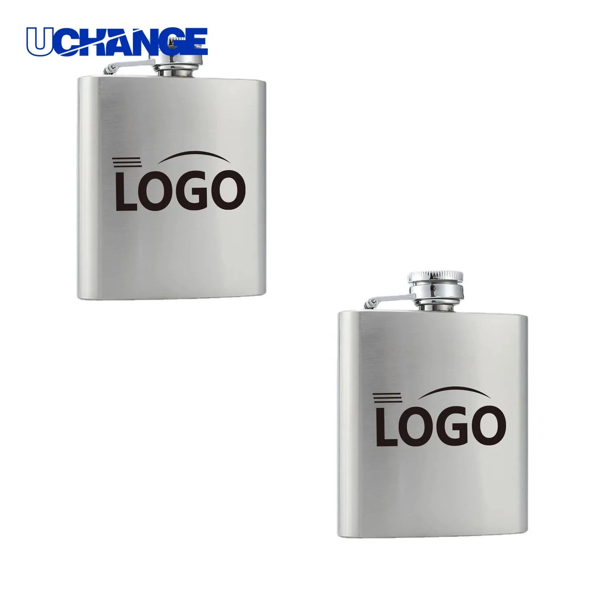 Stainless Steel Flask Container (3 OZ), custom water bottle with logo imprint 1