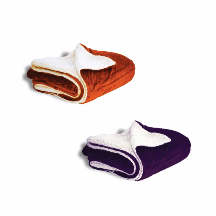 Micro Mink Sherpa Blanket - Blank - Plum and Sienna Only